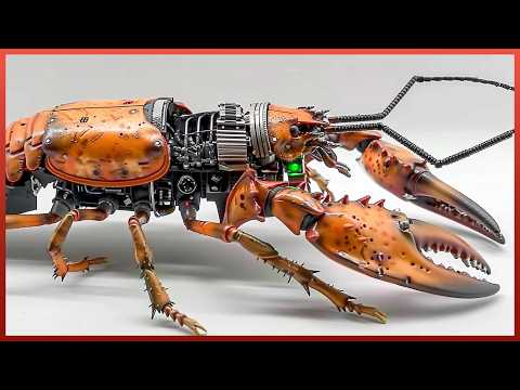 Man Turns DEAD Animals Into Mind Blowing ROBOTS | Cyborg Beetle &amp; Lobster by 