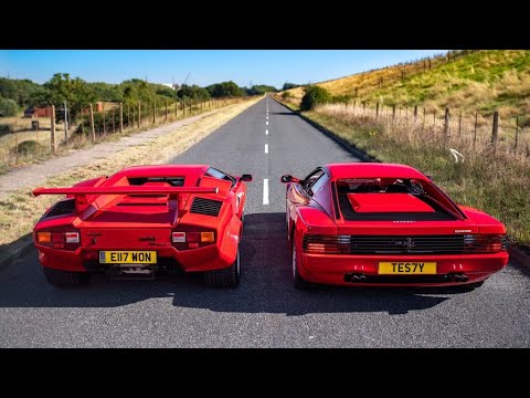 FERRARI TESTAROSSA vs LAMBORGHINI COUNTACH - BATTLE OF THE CLASSICS