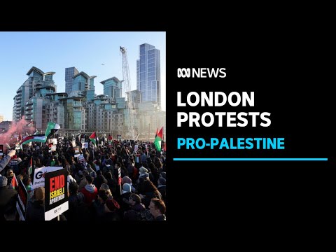 London swamped with hundreds of thousands of pro-Palestine supporters | ABC News