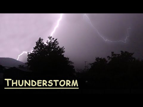 Heavy Thunderstorm Sounds and Real Lightning Video 12 Hours. Sleep, Relax