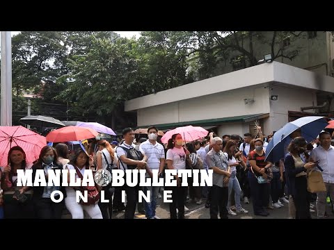 Bar examinees wait for the results outside Supreme Court