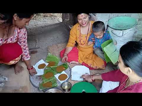 Dashain astami ma Gharma roti banaudai.(2)