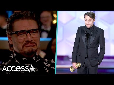 Kieran Culkin Jokingly Tells Pedro Pascal To &lsquo;Suck It&rsquo; In Golden Globes Speech