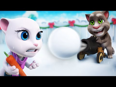 Talking Tom Shorts | Snowball Fight - Christmas Cartoons | Pop Teen Toons