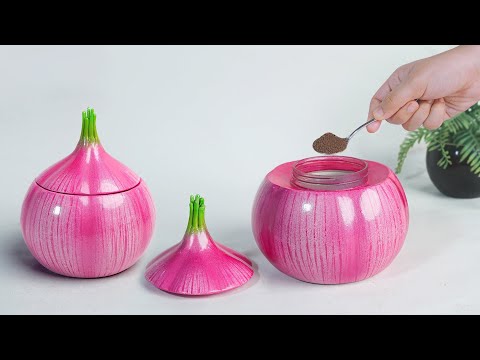 Coffee pot || Onion shaped sugar pot || Cement pot making