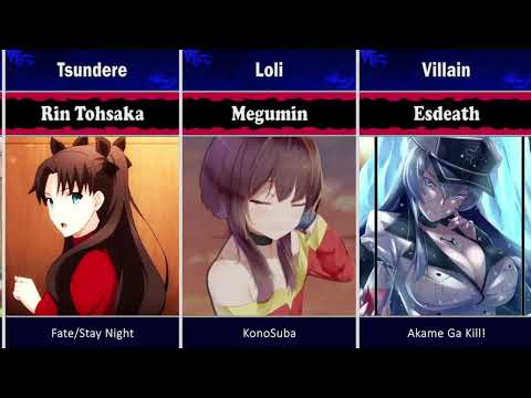 Best Anime Waifu of Each Category