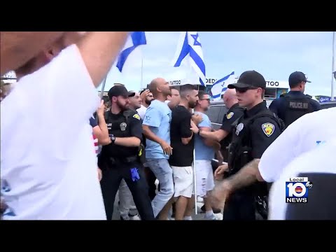 Hamas attack on Israel: Protesters clash in Fort Lauderdale