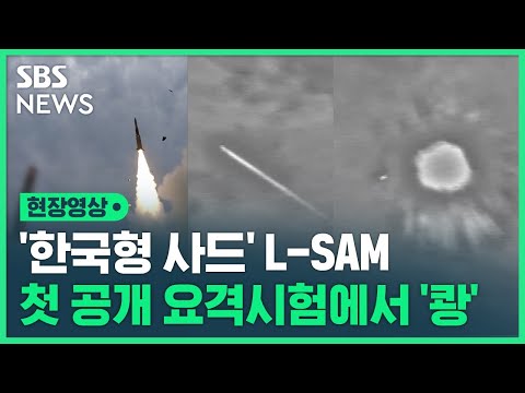 '한국형 사드' L-SAM 실사격 첫 공개&hellip;&quot;요격 성공&quot; (현장영상) / SBS