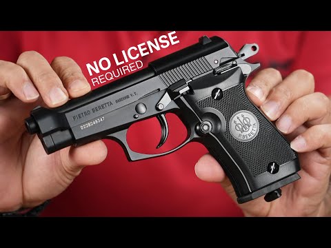 This is Blowback Air Gun - No License Required, Beretta Mod 84 FS Co2 BB .177 cal air pistol