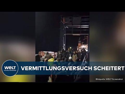 BAUERNPROTESTE: Agrarproteste eskalieren - Bauern hindern Vize-Kanzler Habeck am Verlassen der F&auml;hre