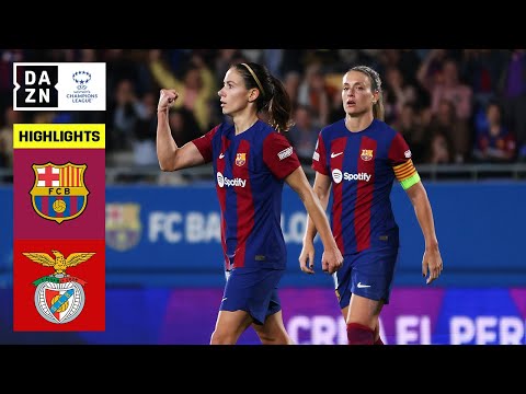 HIGHLIGHTS | Barcelona vs. Benfica -- UEFA Women's Champions League 2023-24 (Espa&amp;ntilde;ol)