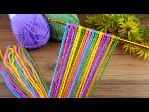 I made a wonderful knitting with colorful yarns! let's watch 