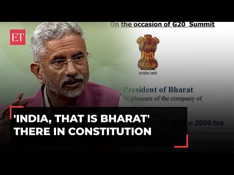 India that is Bharat: EAM Jaishankar clears the air on the name change issue