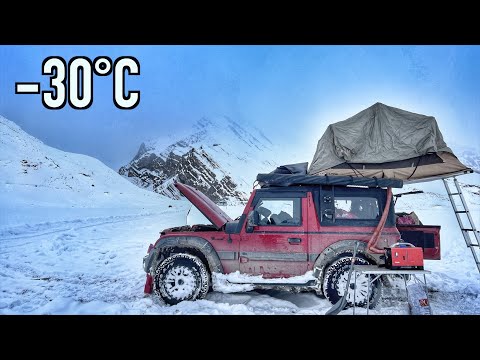 Coldest Rooftop Camping Of My Life At -30&deg;C | Mahindra Thar Winter Spiti 2022 EP16