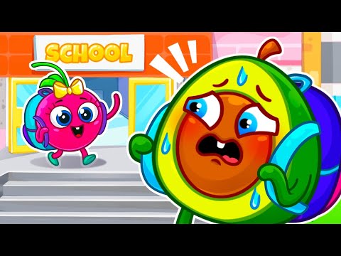 First Day of School 📚 Don't Be Afraid, Avocado Baby 🥑 || Funny Stories for Kids by Pit &amp; Penny 🥑