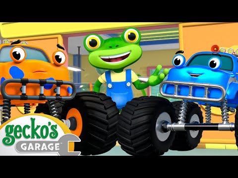 Hero Monster Truck Transformation | Gecko the Mechanic | Buses, Trucks and Cars