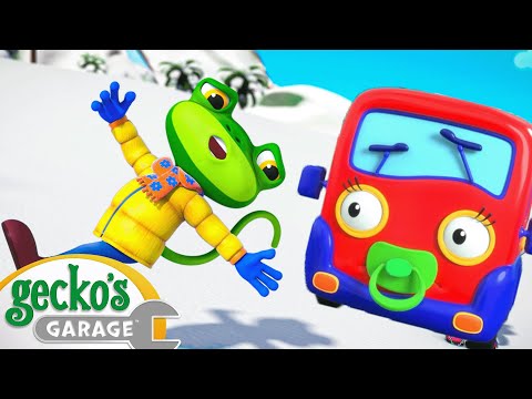 Snowy Mountain Rescue | Baby Truck | Gecko's Garage | Kids Songs