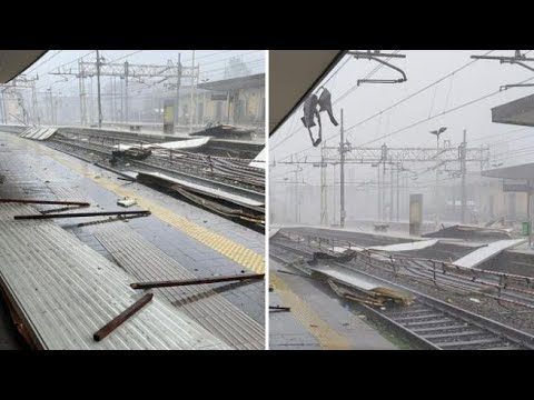 Detriti sui binari della stazione di Monza: ritardi e interruzioni per il maltempo in Brianza