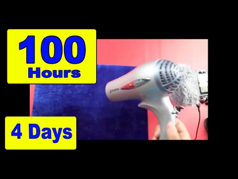 100 hours White noise - ASMR hair dryer for sleeping - one hundred hours