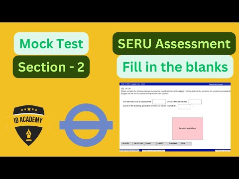 Section-2 Fill in the blanks - SERU TFL- Mock Test 