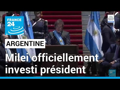 L'ultralib&eacute;ral Javier Milei officiellement investi pr&eacute;sident de l'Argentine &bull; FRANCE 24