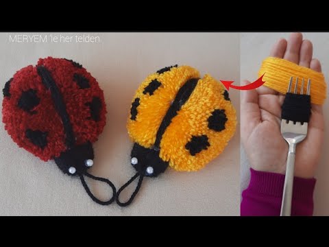 😍🐞🐞 HOW TO MAKE A Ladybug from yarn?