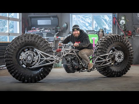 Custom Motorcycle Build!  Front Swingarm on 46&quot; Mudders