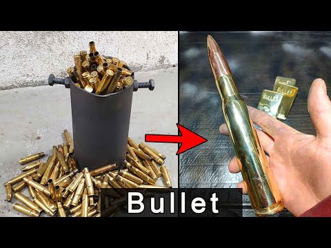 Casting bullet - Trash to treasure . Melting cartridge case - ASMR brass casting