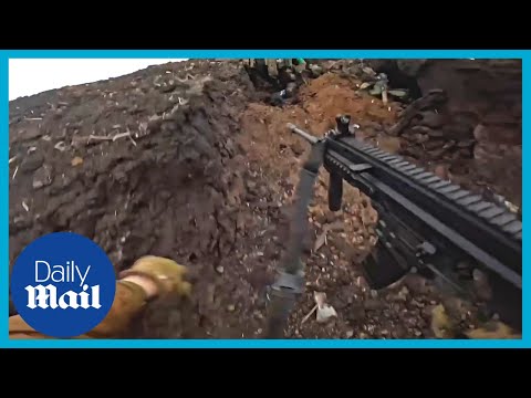 Ukrainian soldiers take Russian trench in terrifying POV footage from Bakhmut