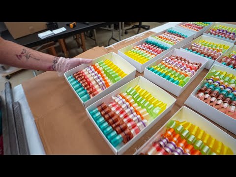 ASMR Making &amp; Packing Ribbon Candy (no talking)