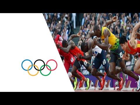 Bolt, Blake &amp;amp; Gatlin Win 100m Semi-Finals - London 2012 Olympics