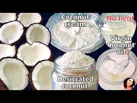 Virgin coconut oil | cold pressed virgin coconut oil at home | homemade pure coconut oil