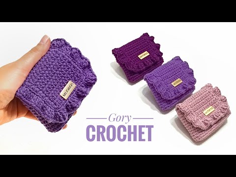 Crochet wallet from leftover yarn easy for beginners