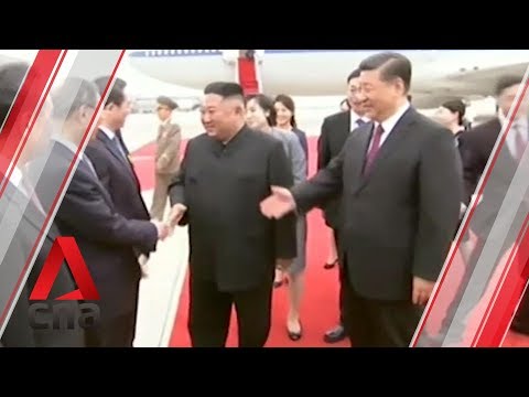 First video out of Xi Jinping meeting Kim Jong Un in North Korea