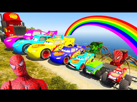 GTAV SPIDER-MAN 2, FIVE NIGHTS AT FREDDY'S, THE AMAZING DIGITAL CIRCUS Join in Epic New Stunt Racing