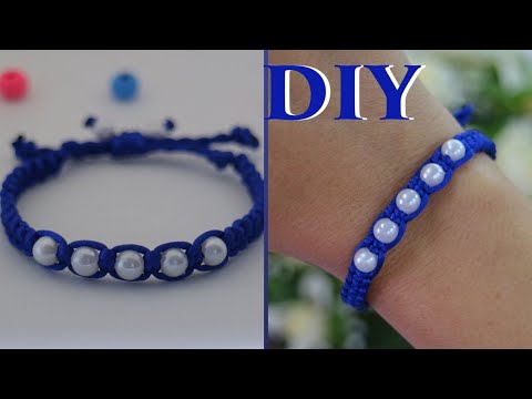 How to Make Macrame Bracelets with Beads for Beginners #3