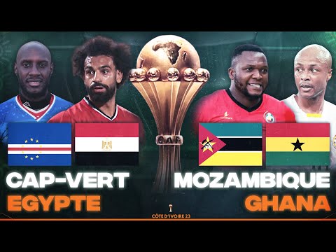 🔴🇨🇻🇪🇬 CAP VERT - EGYPTE + 🇲🇿🇬🇭 MOZAMBIQUE - GHANA / 3EME JOURNEE CAN 2024 / CAN 2023 / CAN 2024