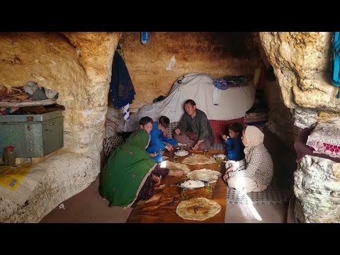 Daily Lifestyle and Cooking of Cave Dwellers in Afghanistan | Cave living Afghanistan