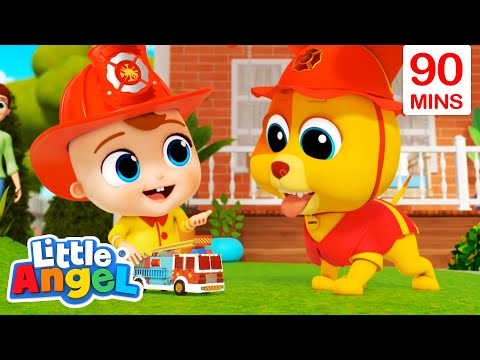 Baby John Learns about Fire Trucks | Job and Career Songs | @LittleAngel Nursery Rhymes for Kids