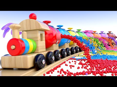 Learn Colors with Preschool Toy Train and Color Balls - Shapes &amp; Colors Collection for Children