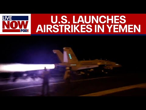 US airstrikes in Yemen: Houthis bombed by US, UK militaries | LiveNOW from FOX