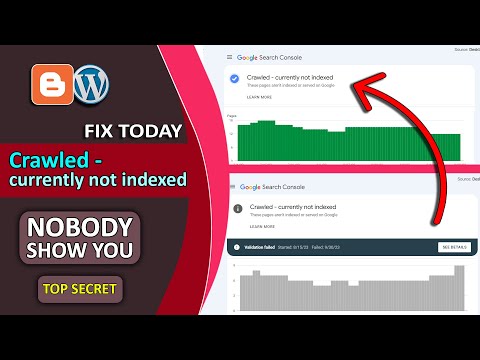 Crawled - Currently Not Indexed | Fix in Blogger | Instant Solution | blogger search console 2023-24