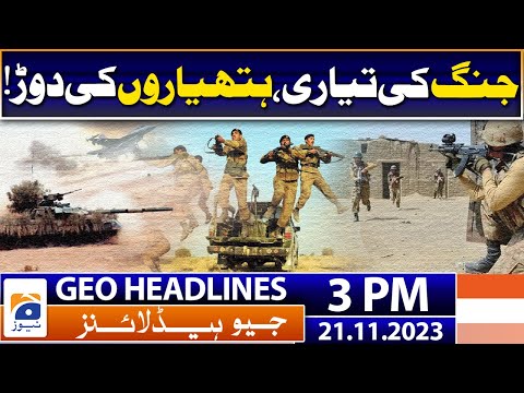 Geo Headlines Today 3 PM | Hearing on Nawaz's appeals on Avenfield at IHC | 21st November 2023