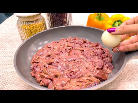 The EASIEST chicken liver recipe! With onion and bell pepper in just 10 minutes!