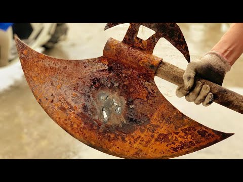 Restoration Viking Axe Battle Old | Restore AXE construction Antique