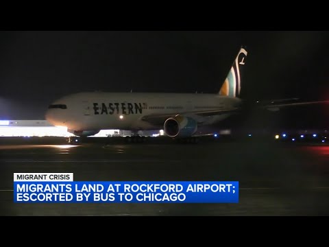 Plane from Texas drops off over 300 migrants at Rockford airport; buses sent to Chicago