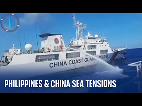 The Philippines accuses China's coastguard of firing water cannon at its vessel