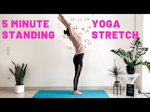 5 MIN STANDING MORNING YOGA STRETCH | Yoga without mat | Yoga with Uliana