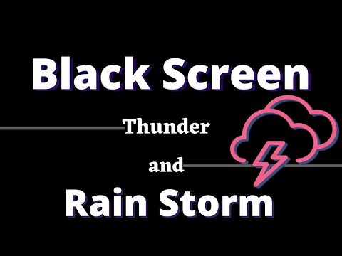 Black Screen Rain and Severe Thunderstorm - For Sleep or Meditation - Nature sounds