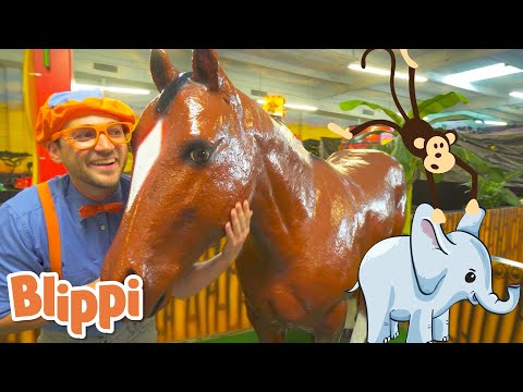 Blippi erkundet Dschungeltiere | Kinderlieder und Cartoons | Little Baby Bum | Moonbug Kids Deutsch